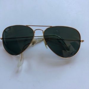 Rayban aviator gold green classic sunglasses